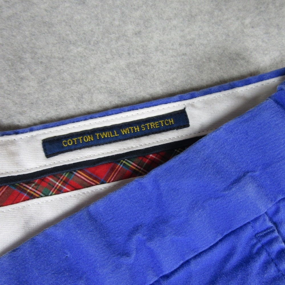 Polo Ralph Lauren Mens Chino Shorts 35 x 9 Medium Blue Golf Crest Logo Stretch - Picture 5 of 10